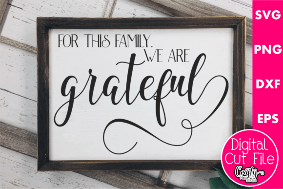 For This Family We Are Grateful Embroidery Design Review