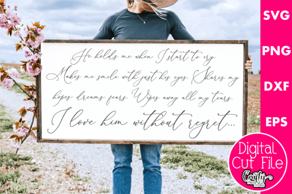 I Love Him Without Regret: A Heartfelt Embroidery Design for Real Projects