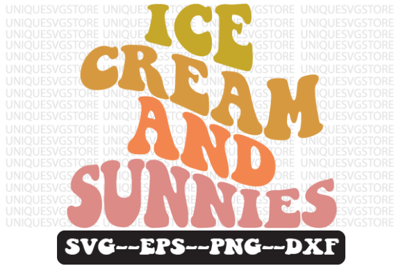 Ice Cream and Sunnies Retro Svg Design: A Summer-Ready Embroidery Asset