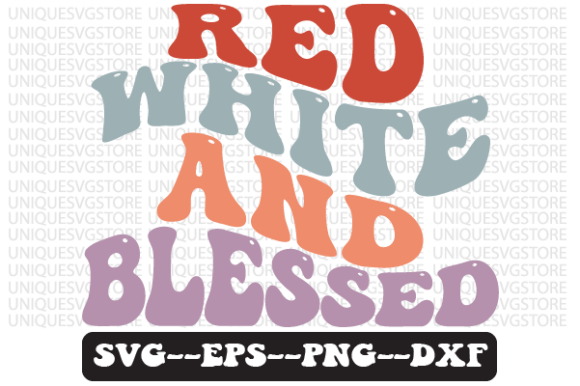 Red White and Blessed Retro Svg Design Review